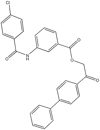 2-[1,1'-biphenyl]-4-yl-2-oxoethyl 3-[(4-chlorobenzoyl)amino]benzoate|