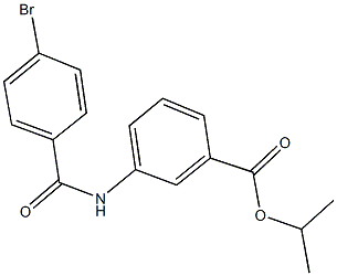 isopropyl 3-[(4-bromobenzoyl)amino]benzoate 结构式