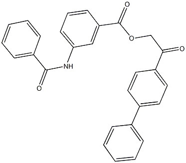 2-[1,1'-biphenyl]-4-yl-2-oxoethyl 3-(benzoylamino)benzoate Structure