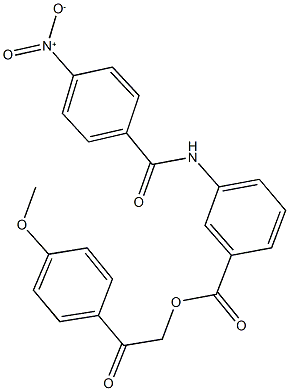 2-(4-methoxyphenyl)-2-oxoethyl 3-({4-nitrobenzoyl}amino)benzoate,332023-79-7,结构式