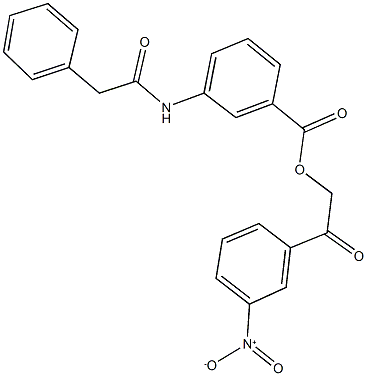 2-{3-nitrophenyl}-2-oxoethyl 3-[(phenylacetyl)amino]benzoate|