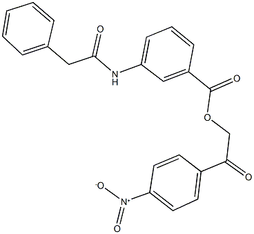 2-{4-nitrophenyl}-2-oxoethyl 3-[(phenylacetyl)amino]benzoate Structure