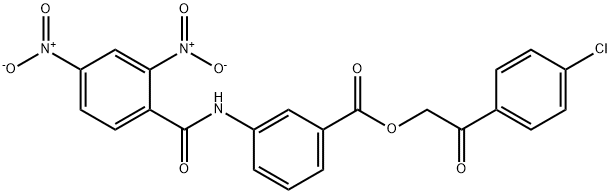 2-(4-chlorophenyl)-2-oxoethyl 3-({2,4-dinitrobenzoyl}amino)benzoate Structure