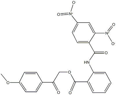 2-(4-methoxyphenyl)-2-oxoethyl 2-({2,4-dinitrobenzoyl}amino)benzoate,332024-01-8,结构式