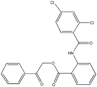 2-oxo-2-phenylethyl 2-[(2,4-dichlorobenzoyl)amino]benzoate 结构式