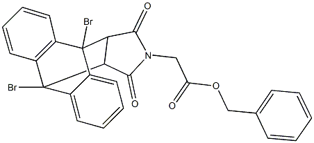 benzyl (1,8-dibromo-16,18-dioxo-17-azapentacyclo[6.6.5.0~2,7~.0~9,14~.0~15,19~]nonadeca-2,4,6,9,11,13-hexaen-17-yl)acetate Structure