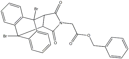 benzyl (1,8-dibromo-16,18-dioxo-17-azapentacyclo[6.6.5.0~2,7~.0~9,14~.0~15,19~]nonadeca-2,4,6,9,11,13-hexaen-17-yl)acetate,332024-06-3,结构式