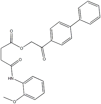 2-[1,1'-biphenyl]-4-yl-2-oxoethyl 4-(2-methoxyanilino)-4-oxobutanoate,332024-27-8,结构式