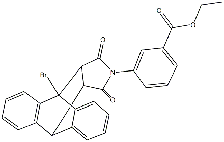ethyl 3-(1-bromo-16,18-dioxo-17-azapentacyclo[6.6.5.0~2,7~.0~9,14~.0~15,19~]nonadeca-2,4,6,9,11,13-hexaen-17-yl)benzoate Struktur