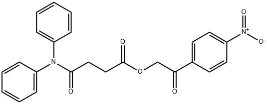 2-{4-nitrophenyl}-2-oxoethyl 4-(diphenylamino)-4-oxobutanoate 结构式