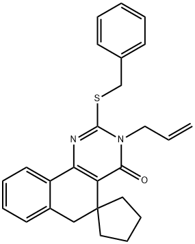 332024-54-1 3-allyl-2-(benzylsulfanyl)-5,6-dihydrospiro(benzo[h]quinazoline-5,1'-cyclopentane)-4(3H)-one