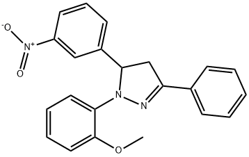5-{3-nitrophenyl}-1-[2-(methyloxy)phenyl]-3-phenyl-4,5-dihydro-1H-pyrazole,332025-50-0,结构式