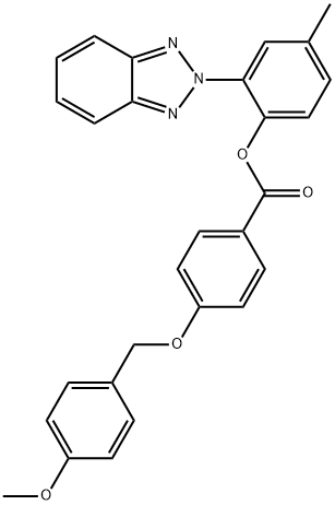 2-(2H-1,2,3-benzotriazol-2-yl)-4-methylphenyl 4-[(4-methoxybenzyl)oxy]benzoate 结构式