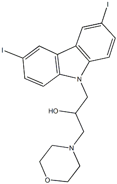 1-(3,6-diiodo-9H-carbazol-9-yl)-3-(4-morpholinyl)-2-propanol Structure