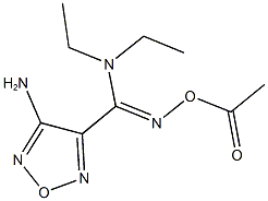 N'-(acetyloxy)-4-amino-N,N-diethyl-1,2,5-oxadiazole-3-carboximidamide 结构式