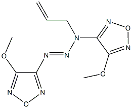 3-[1-allyl-3-(4-methoxy-1,2,5-oxadiazol-3-yl)-2-triazenyl]-4-methoxy-1,2,5-oxadiazole Struktur