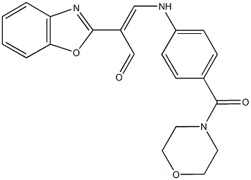 2-(1,3-benzoxazol-2-yl)-3-[4-(4-morpholinylcarbonyl)anilino]acrylaldehyde Structure