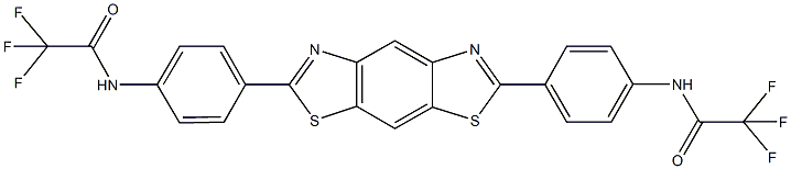 2,2,2-trifluoro-N-[4-(6-{4-[(trifluoroacetyl)amino]phenyl}[1,3]thiazolo[4,5-f][1,3]benzothiazol-2-yl)phenyl]acetamide Struktur