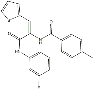 N-[1-[(3-fluoroanilino)carbonyl]-2-(2-thienyl)vinyl]-4-methylbenzamide|