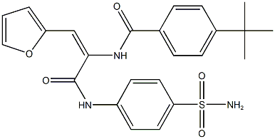 N-[1-{[4-(aminosulfonyl)anilino]carbonyl}-2-(2-furyl)vinyl]-4-tert-butylbenzamide Structure