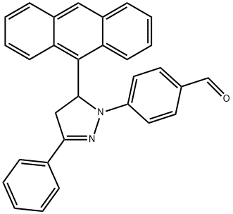 4-[5-(9-anthryl)-3-phenyl-4,5-dihydro-1H-pyrazol-1-yl]benzaldehyde Structure