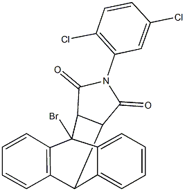 1-bromo-17-(2,5-dichlorophenyl)-17-azapentacyclo[6.6.5.0~2,7~.0~9,14~.0~15,19~]nonadeca-2,4,6,9,11,13-hexaene-16,18-dione Structure