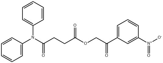 2-{3-nitrophenyl}-2-oxoethyl 4-(diphenylamino)-4-oxobutanoate 结构式