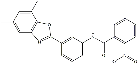 N-[3-(5,7-dimethyl-1,3-benzoxazol-2-yl)phenyl]-2-nitrobenzamide Structure