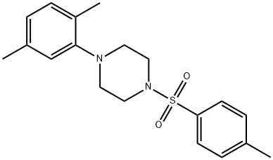 1-(2,5-dimethylphenyl)-4-[(4-methylphenyl)sulfonyl]piperazine Structure