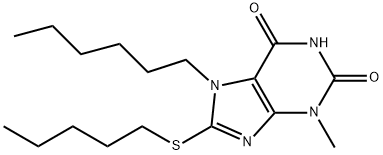 332033-52-0 7-hexyl-3-methyl-8-(pentylsulfanyl)-3,7-dihydro-1H-purine-2,6-dione