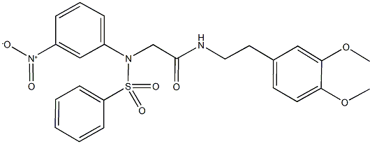 N-[2-(3,4-dimethoxyphenyl)ethyl]-2-[3-nitro(phenylsulfonyl)anilino]acetamide Structure