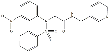 2-[3-nitro(phenylsulfonyl)anilino]-N-(3-pyridinylmethyl)acetamide|