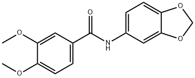 N-(1,3-benzodioxol-5-yl)-3,4-dimethoxybenzamide Struktur