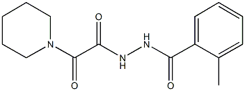 N'-(2-methylbenzoyl)-2-oxo-2-(1-piperidinyl)acetohydrazide 结构式