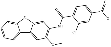 2-chloro-4-nitro-N-(2-methoxydibenzo[b,d]furan-3-yl)benzamide Structure