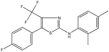 N-(2,4-dimethylphenyl)-5-(4-fluorophenyl)-4-(trifluoromethyl)-1,3-thiazol-2-amine Structure