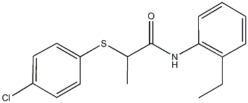 2-[(4-chlorophenyl)sulfanyl]-N-(2-ethylphenyl)propanamide|