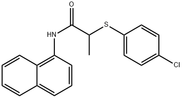 2-[(4-chlorophenyl)sulfanyl]-N-(1-naphthyl)propanamide 结构式