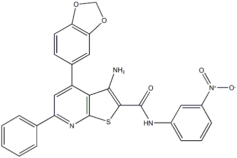 3-amino-4-(1,3-benzodioxol-5-yl)-N-{3-nitrophenyl}-6-phenylthieno[2,3-b]pyridine-2-carboxamide|