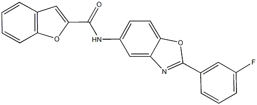 332042-78-1 N-[2-(3-fluorophenyl)-1,3-benzoxazol-5-yl]-1-benzofuran-2-carboxamide