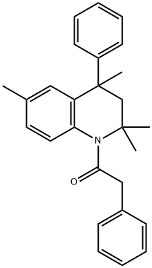 2,2,4,6-tetramethyl-4-phenyl-1-(phenylacetyl)-1,2,3,4-tetrahydroquinoline Structure