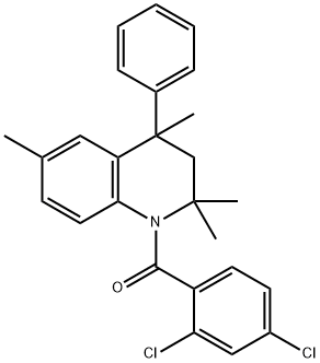 1-(2,4-dichlorobenzoyl)-2,2,4,6-tetramethyl-4-phenyl-1,2,3,4-tetrahydroquinoline Structure