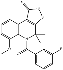 5-(3-fluorobenzoyl)-6-methoxy-4,4-dimethyl-4,5-dihydro-1H-[1,2]dithiolo[3,4-c]quinoline-1-thione|