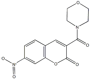 7-nitro-3-(4-morpholinylcarbonyl)-2H-chromen-2-one,332044-37-8,结构式