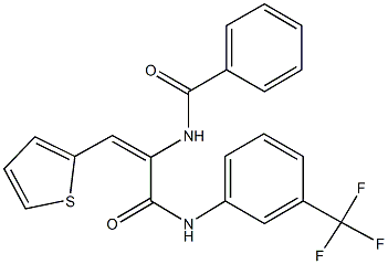 N-(2-(2-thienyl)-1-{[3-(trifluoromethyl)anilino]carbonyl}vinyl)benzamide,332045-07-5,结构式