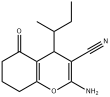 2-amino-4-(sec-butyl)-5-oxo-5,6,7,8-tetrahydro-4H-chromene-3-carbonitrile 结构式