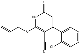 2-(allylsulfanyl)-4-(2-chlorophenyl)-6-oxo-1,4,5,6-tetrahydro-3-pyridinecarbonitrile Structure