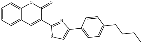 3-[4-(4-butylphenyl)-1,3-thiazol-2-yl]-2H-chromen-2-one Struktur