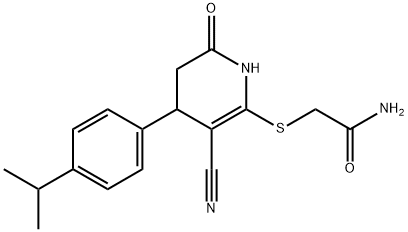 2-{[3-cyano-4-(4-isopropylphenyl)-6-oxo-1,4,5,6-tetrahydro-2-pyridinyl]sulfanyl}acetamide|