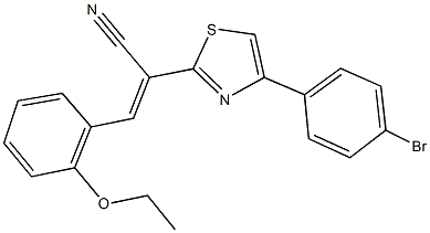 2-[4-(4-bromophenyl)-1,3-thiazol-2-yl]-3-(2-ethoxyphenyl)acrylonitrile Structure